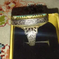 انگشتر فیروزه نیشابور رگه طلایی|جواهرات|سمنان, |دیوار