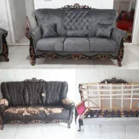 غذاخوری کم جا استیل برنزی بادوام نصف قیمت|میز و صندلی غذاخوری|خوی, |دیوار