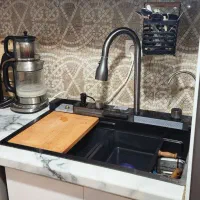 سینک پیانویی توکار ۱۳۵×۶۰ همراه صفحه و متعلقات