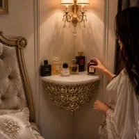 میز بدون پایه کنج برنزی
