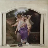 پتینه ،نقاشی فرشته دیوار و سقف نقاشی کهکشانی گلکسی