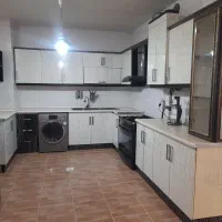 کابینت ام دی اف با هود ظرفشویی ومیز غذاخوری