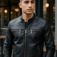 کاپشن چرم مردانه مدل SERGIO