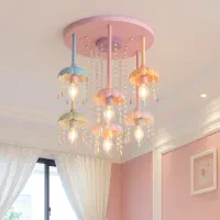 لوستر پاستلی سقفی ۷شعله برای سقف‌های کوتاه