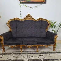 مبل استیل به همراه جلو مبلی و عسلی