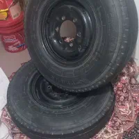 لاستیک نیسان و فنر (شاه فنر) جلو کامیونت هیوندا