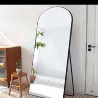 قاب آیینه و ایینه قدی ایستاده پایه دار استیل