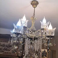 لوستر برنز ۵ شاخه ۱۰ شعله ۲ عدد|لوستر و چراغ آویز|سهند, |دیوار