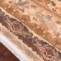 فرش ۱۲۵۰ شانه ابریشمی ابزار دست|فرش|رشت, حومه رشت|دیوار