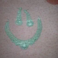 یک گردنبندوگوشواره نقره عتیقه خیلی زیباوقیمت مناسب