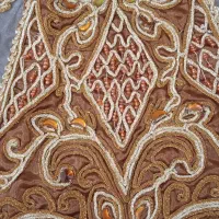 رومیزی سنگ دوزی وملیله دوزی|پرده، رانر، رومیزی|خرم‌آباد, |دیوار