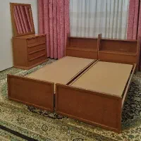 تخت دونفره و دراور و اینه