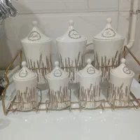 سرویس پا سماوری در حد نو بدون کوچکترین ایراد|ظروف نگهدارنده، پلاستیکی، یک‌بارمصرف|کامیاران, |دیوار