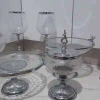 سرویس آینه و شمعدان و سرویس پذیرایی طرح نقره|ظروف سرو و پذیرایی|تهران, بروجردی|دیوار