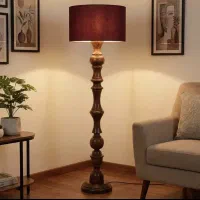 آباژور ایستاده و رومیزی تمام چوب