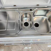 سینک اخوان یک و نیم لگن ۱۰۰ سانت|مصالح و تجهیزات ساختمان|رشت, پارک شهر|دیوار