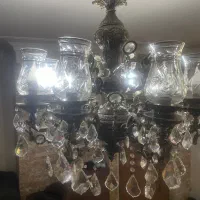 لوستر ۸ شاخه برنز قدیمی و با اصالت کلکسیونی