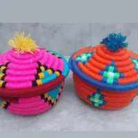 ظروف حصیری سبد و خمره....