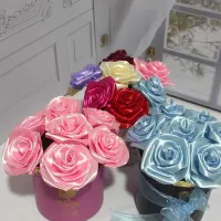 انواع باکس گل و دسته گل روبانی با قیمت اقتصادی