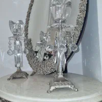 آینه همراه با پایه و شمعدان