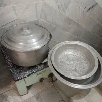 قابلمه روحی قدیمی ، آبکش روحی ، گاز زمینی دوشعله