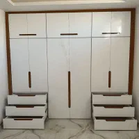 اجرا و ساخت کمدهای ریلی درب لولا(باکسی) اقساطی چکی|جاکفشی، کمد، دراور|اسلام‌شهر, شهرک قائمیه|دیوار