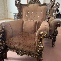 مبل سلطنتی هشت نفره در حد نو|مبلمان خانگی و میز عسلی|خشکبیجار, |دیوار