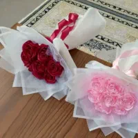 دسته گل روبانی