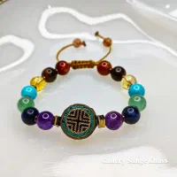 دستبند هفت چاکرا و خرجکار تبتی