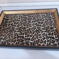 سینی بزرگ پذیرایی طرح پلنگی(۳۵×۵۰)