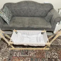 گهواره ننوی چوبی به همراه ساک مخصوص|اسباب و اثاث بچه|بجنورد, |دیوار