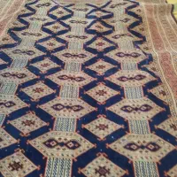 قالیچه دستباف ریز بافت چله ابریشم قدیمی