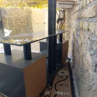 میز تی وی قدیمی مشکی شیشه ای|میز تلویزیون|شیروان (خراسان), |دیوار