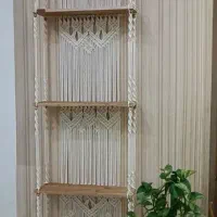 شلف قفسه کتابخونه مکرومه|کتابخانه، شلف، قفسههای دیواری|مشهد, سرافرازان|دیوار