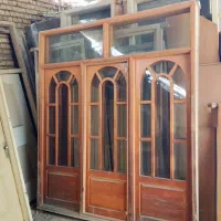 درب و پنجره چوبی هلال قدیمی سنتی