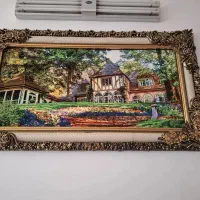 تابلوفرش بامنظره زیبا|تابلو فرش|کاشان, مصلی|دیوار