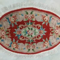 فرش بیضی دستباف خوش نقشه