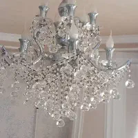 لوستر ۶ شاخه،برنز|لوستر و چراغ آویز|تبریز, |دیوار