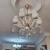 دوتا لوستر سفید ۶ گل