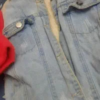 کت جین داخل خز خارجی  بچه گانه