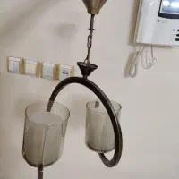 لوستر ۲ شاخه فنری|لوستر و چراغ آویز|مشهد, سمزقند|دیوار