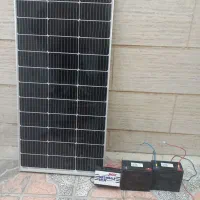 خورشیدی دو باتری با دستگاه