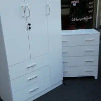 کمد لباس سه درب/ دراور ریلی / نوار پهن ملامینه|جاکفشی، کمد، دراور|تهران, آذری|دیوار