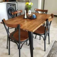 صندلی پلاستیکی میز ناهارخوری لهستانی کافه چوب