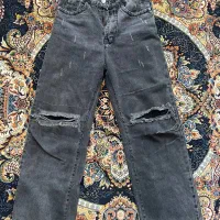 شلوار نیم بگ ذغالی