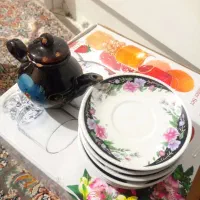 قوری واستکان قهوه خوری