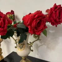 گل رز ۵ شاخه|گل مصنوعی|گنبد کاووس, |دیوار