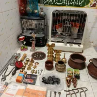 سماور ذغالی روسی دریل دستی ظروف قدیمی نوستالژی