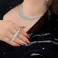 سرویس نقره جواهری عیار ۹۲۵ روکش طلا|بدلیجات|تبریز, |دیوار