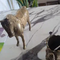 مجسمه فیل گلدون و اسب خیلی قدیمی|کلکسیون اشیاء عتیقه|سیرجان, |دیوار